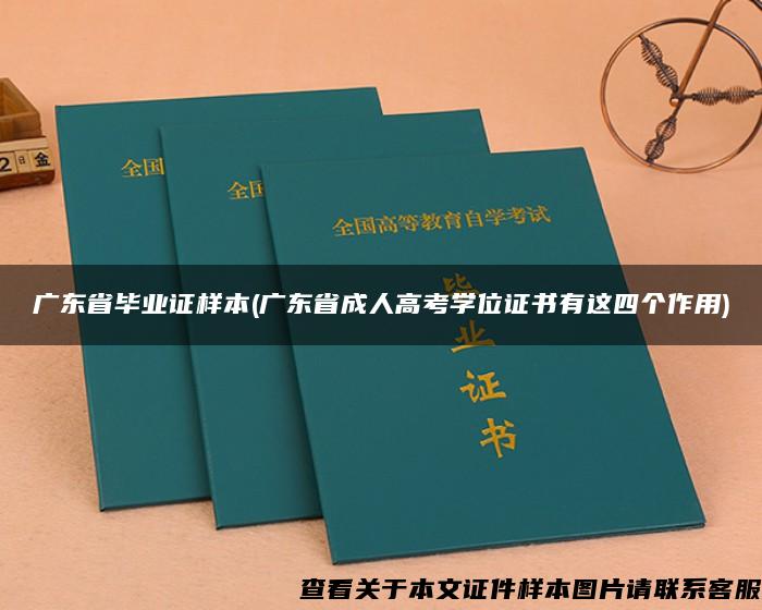 廣東省畢業證樣本(廣東省成人高考學位證書有這四個作用)