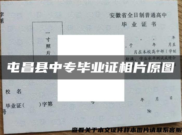 屯昌縣中專畢業證相片原圖