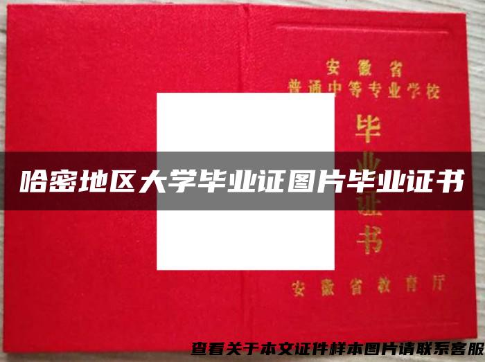 哈密地區大學畢業證圖片畢業證書