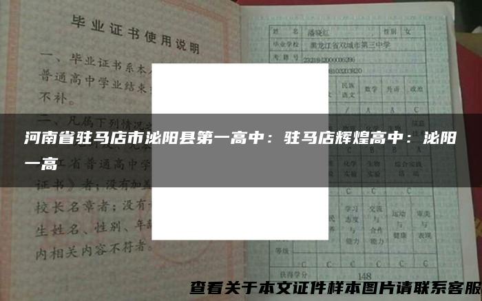 河南省駐馬店市泌陽縣第一高中：駐馬店輝煌高中：泌陽一高