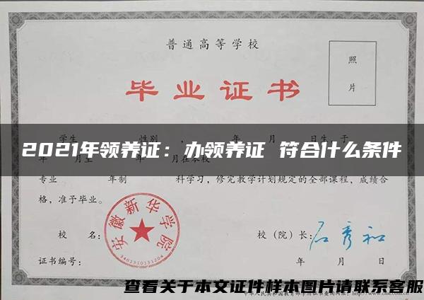 2021年領養證：辦領養證 符合什么條件