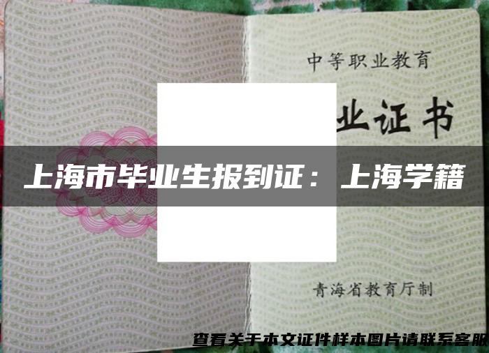 上海市畢業生報到證：上海學籍