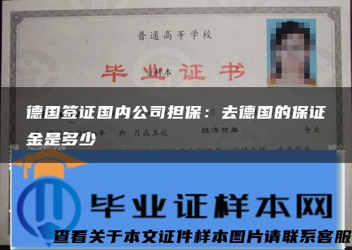 德國簽證國內公司擔保：去德國的保證金是多少