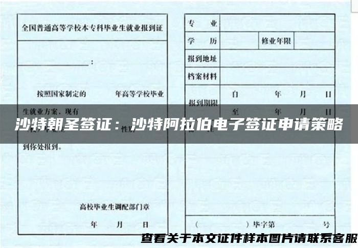 沙特朝圣簽證：沙特阿拉伯電子簽證申請策略