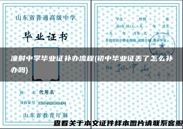 潼射中學畢業證補辦流程(初中畢業證丟了怎么補辦嗎)