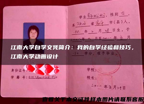 江南大學自學文憑簡介：我的自學經驗和技巧，江南大學動畫設計