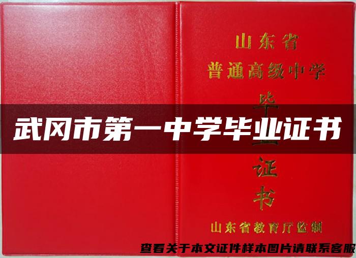 武岡市第一中學畢業證書