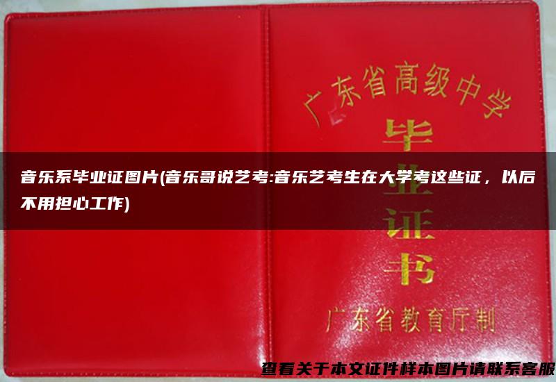 音樂系畢業證圖片(音樂哥說藝考:音樂藝考生在大學考這些證，以后不用擔心工作)