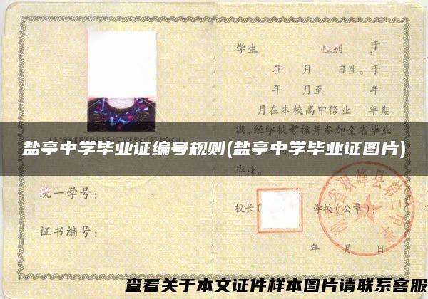 鹽亭中學畢業證編號規則(鹽亭中學畢業證圖片)