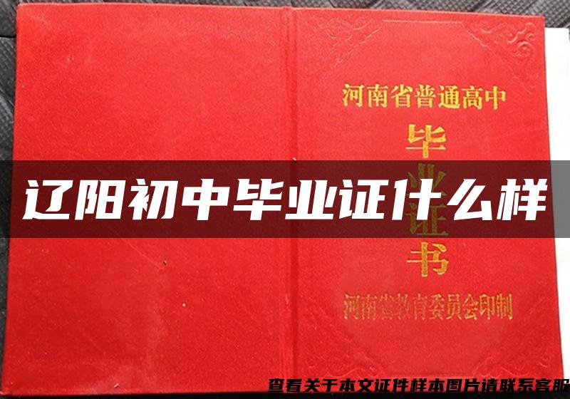 遼陽初中畢業證什么樣