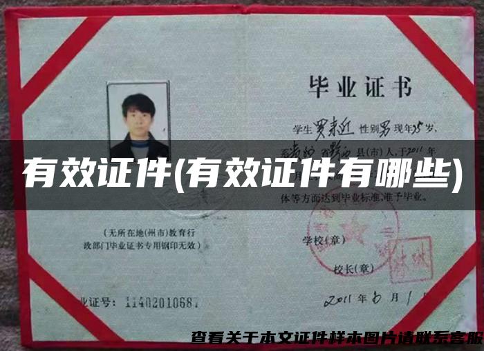 有效證件(有效證件有哪些)