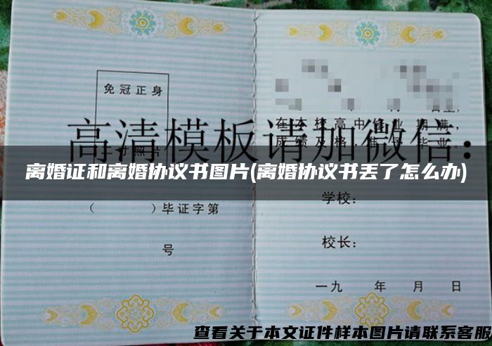 離婚證和離婚協議書圖片(離婚協議書丟了怎么辦)
