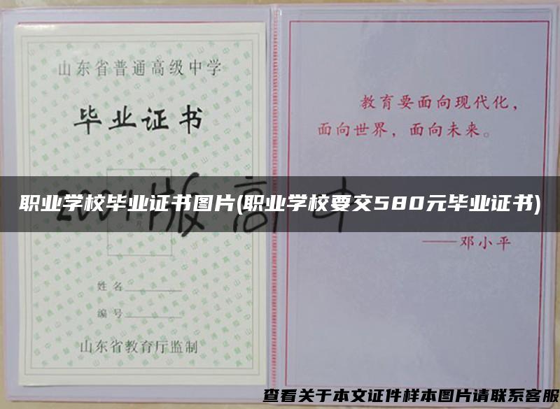 職業學校畢業證書圖片(職業學校要交580元畢業證書)