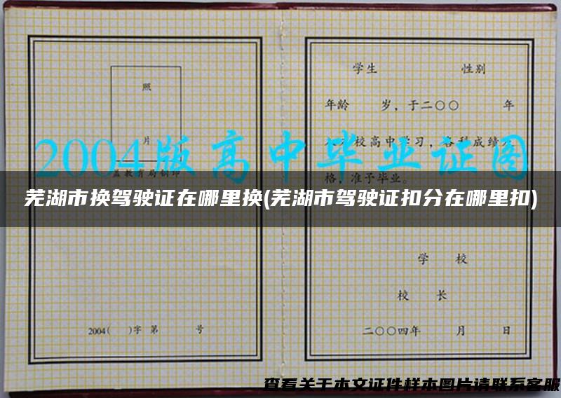 蕪湖市換駕駛證在哪里換(蕪湖市駕駛證扣分在哪里扣)
