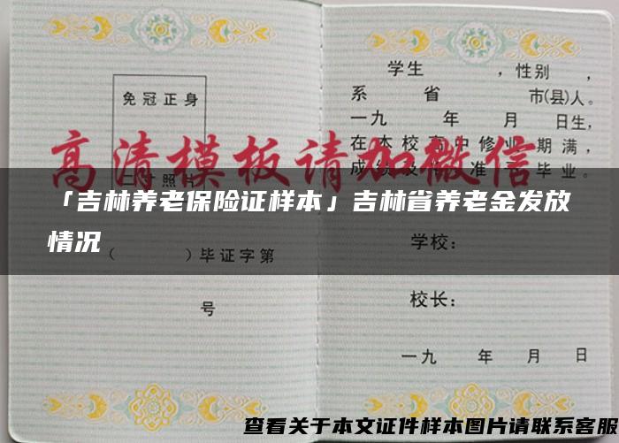 「吉林養老保險證樣本」吉林省養老金發放情況