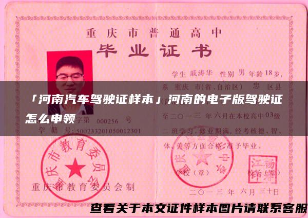 「河南汽車駕駛證樣本」河南的電子版駕駛證怎么申領