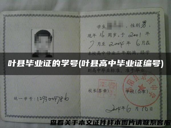 葉縣畢業證的學號(葉縣高中畢業證編號)