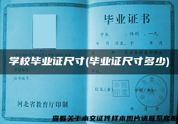 學校畢業證尺寸(畢業證尺寸多少)
