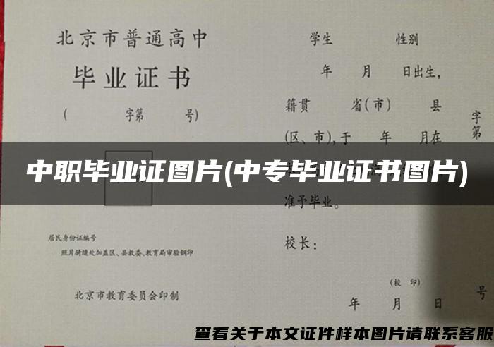 中職畢業證圖片(中專畢業證書圖片)
