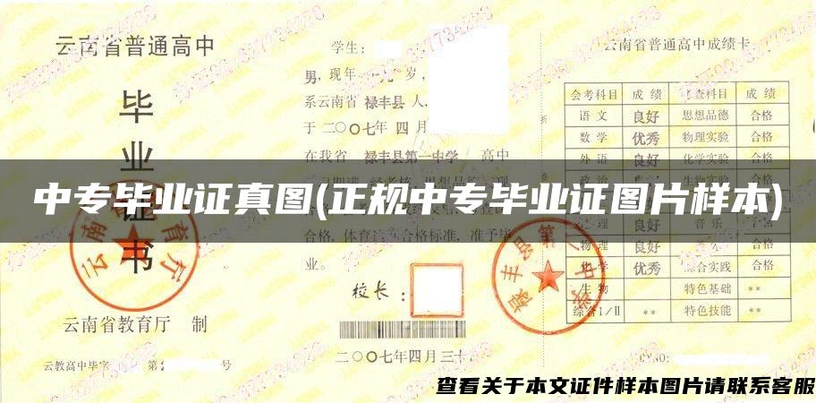 中專畢業證真圖(正規中專畢業證圖片樣本)