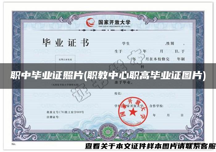 職中畢業證照片(職教中心職高畢業證圖片)