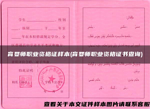 育嬰師職業資格證樣本(育嬰師職業資格證書查詢)
