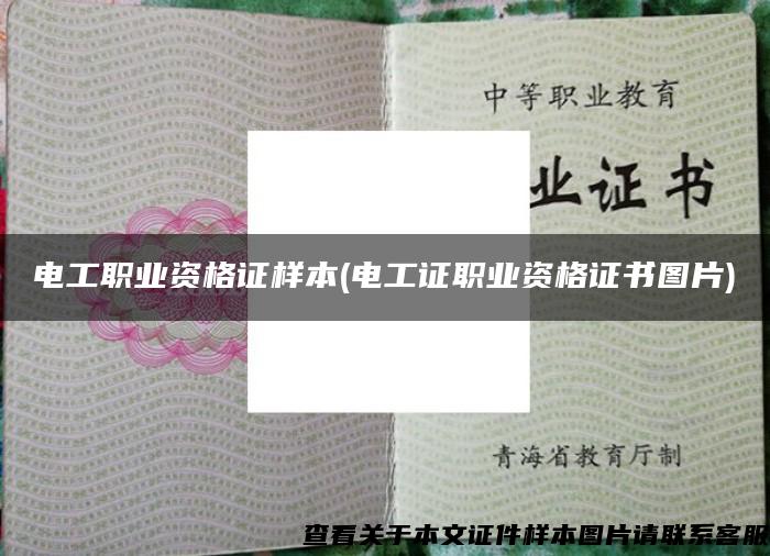 電工職業資格證樣本(電工證職業資格證書圖片)