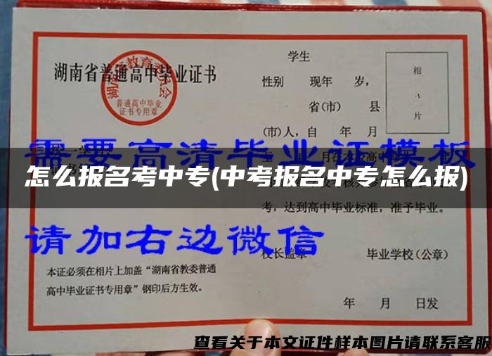 怎么報名考中專(中考報名中專怎么報)