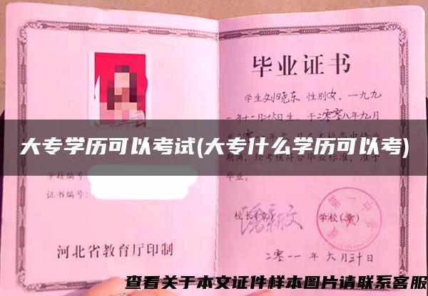 大專學歷可以考試(大專什么學歷可以考)