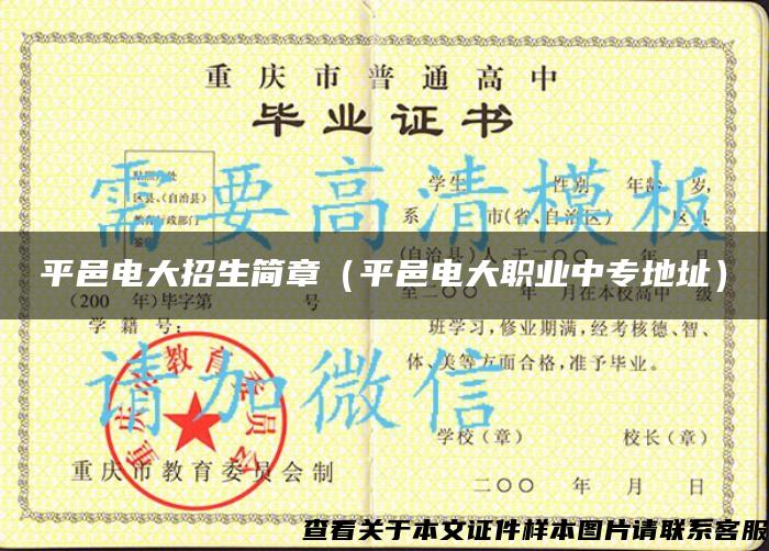 平邑電大招生簡章（平邑電大職業中專地址）