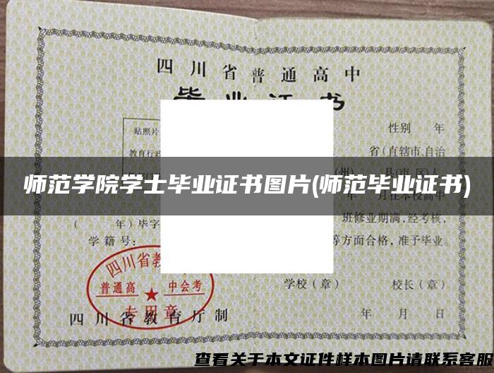 師范學院學士畢業證書圖片(師范畢業證書)