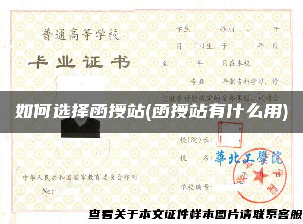 如何選擇函授站(函授站有什么用)