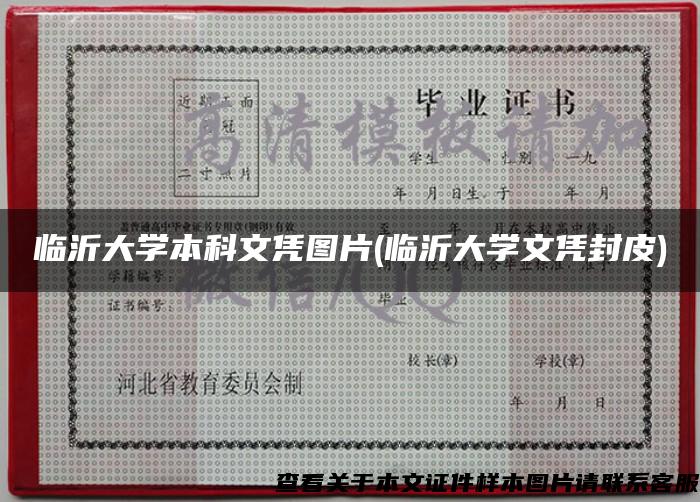 臨沂大學本科文憑圖片(臨沂大學文憑封皮)