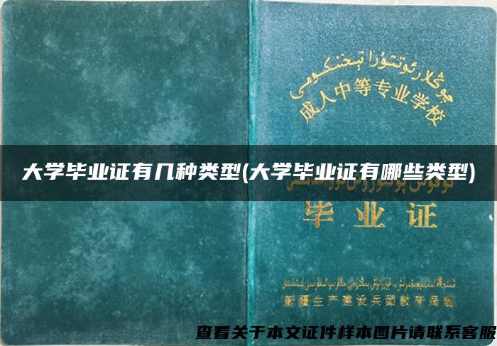 大學畢業證有幾種類型(大學畢業證有哪些類型)