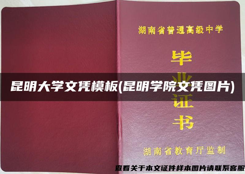 昆明大學文憑模板(昆明學院文憑圖片)