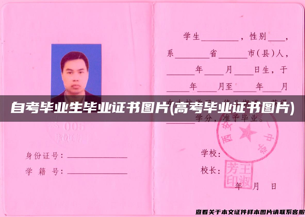 自考畢業生畢業證書圖片(高考畢業證書圖片)