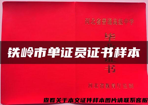 鐵嶺市單證員證書樣本