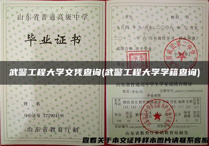 武警工程大學文憑查詢(武警工程大學學籍查詢)