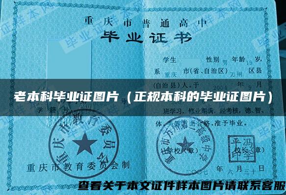 老本科畢業證圖片（正規本科的畢業證圖片）