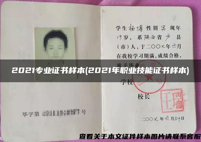 2021專業證書樣本(2021年職業技能證書樣本)