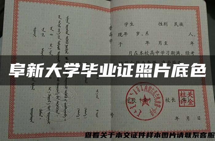 阜新大學畢業證照片底色