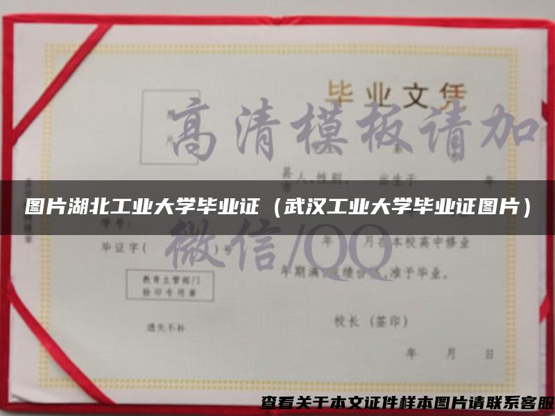 圖片湖北工業大學畢業證（武漢工業大學畢業證圖片）