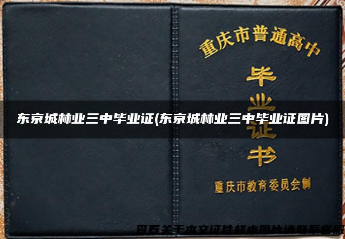 東京城林業三中畢業證(東京城林業三中畢業證圖片)