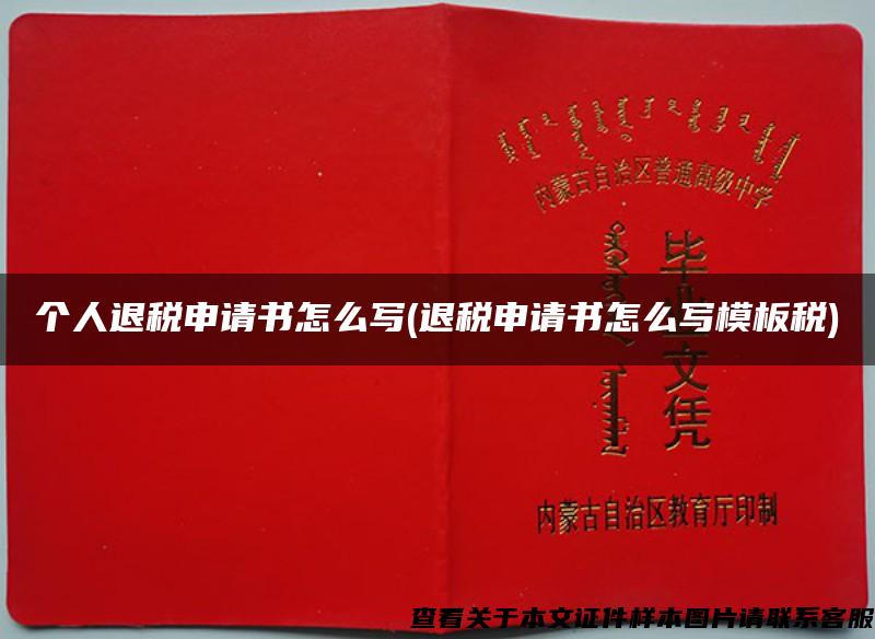個人退稅申請書怎么寫(退稅申請書怎么寫模板稅)