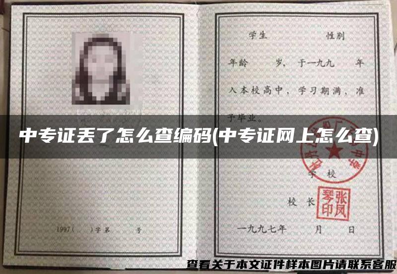 中專證丟了怎么查編碼(中專證網上怎么查)