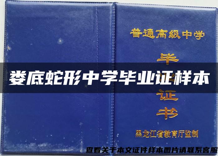 婁底蛇形中學畢業證樣本