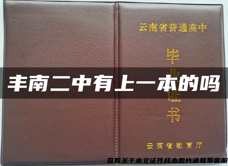豐南二中有上一本的嗎