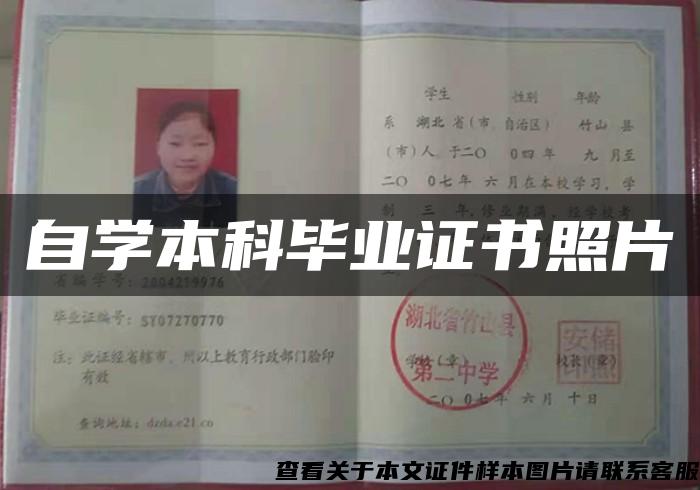 自學本科畢業證書照片