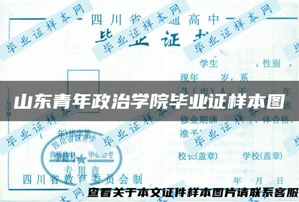 山東青年政治學院畢業證樣本圖