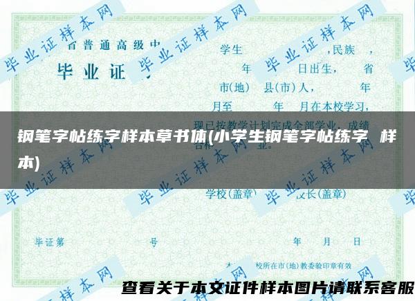 鋼筆字帖練字樣本草書體(小學生鋼筆字帖練字 樣本)